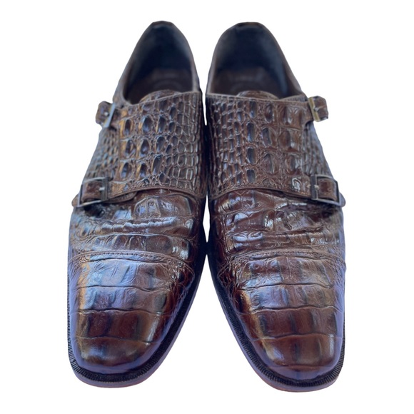 Stacy Adams Golato Men\'s Double Monk Strap Cap Toe Brown Leather Shoes Size 9M main image 10
